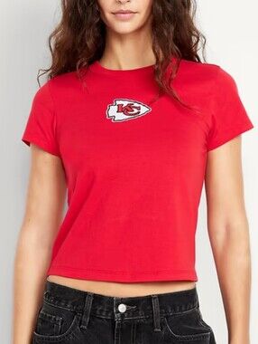 Kansas City Chiefs Red Women's Cropped Tee